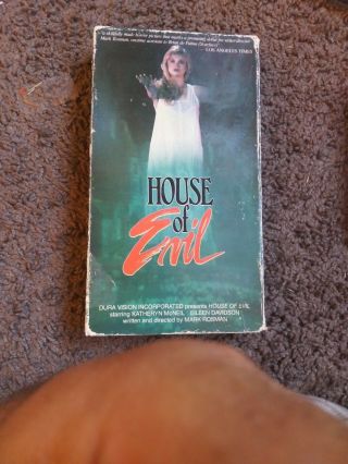 Vhs House Of Evil 1990 Horror Oop Vhtf Rare