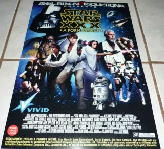 Star Wars Xxx A Porn Parody Rare Vivid Poster Allie Haze