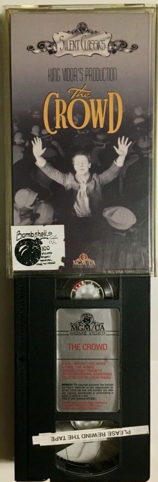 The Crowd,  Rare B&w Silent Classic Drama By King Vidor,  Vhs In Clamshell Case