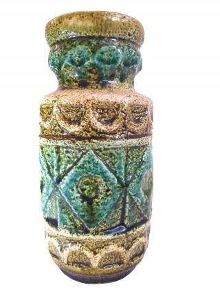 Mid Century Modern West German Fat Lava Glaze Ceramic Pottery Vase Bay