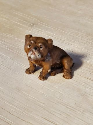 Vintage Antique Miniature Cast Lead English Bull Dog Figurine 1 "