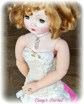 Madame Alexander Vintage Cissy Doll Clear Solitaire Rhinestone Ring 2