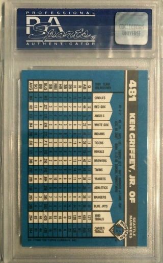 Ken Griffey Jr.  1990 BOWMAN TIFFANY PSA 9 RARE 1 of ONLY 3000 MADE invest 2