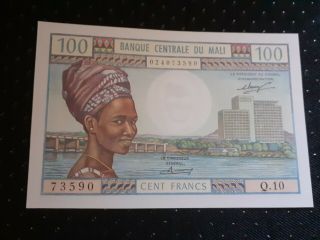 Rare 100 Francs Mali 1972/73 Etat Neuf