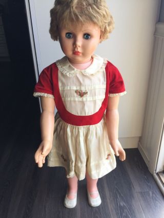 Vintage 35 " Doll Walking Doll; Patty Playpal Type S - 11 Marking