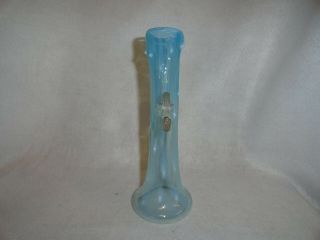 Very Rare Vintage Webb Blue Opalescent Thorn Whimsey Vase with Handle 2