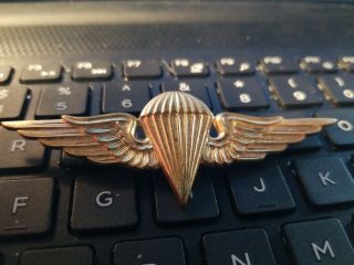 Egypt 4th Class Parachute Jump Wings Badge Insignia Large Jacket Pin Rare