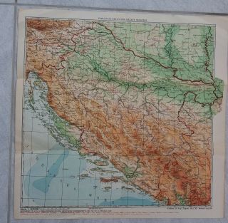 Rare - The Map Of Croatia (ndh) From 1942 - Just This One On Ebay