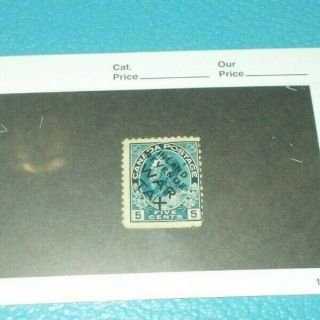 Canada Admiral Stamp Inland Revenue War Tax Overprint 5 Cent Blue Rare