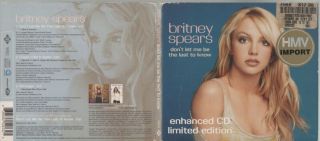 Britney Spears Rare 2000 Uk Only Oop L/edition Cd Rom Single " Last To Know "
