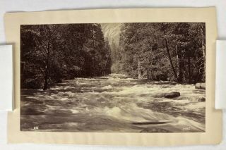 Rare George Fiske Albumen Photograph Merced? River,  Yosemite California