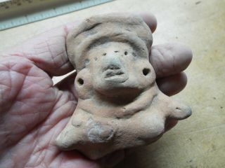 Rare Pre Columbian Mayan / Aztec Clay Great Figure A