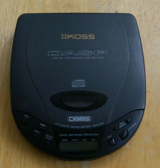 Vtg 90s Rare Koss Portable Compact Disc Player Cdp600cp Anti Skip Dbbs