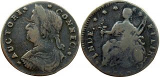 1787 Connecticut Copper,  Miller 32.  2 - X.  4,  High Rarity - 5 Variety,  Vf,  & Rare