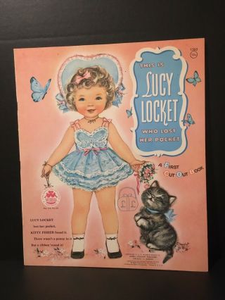 Charlot Byi Byj Lucy Locket And Kitty Fisher Paper Dolls Merrill Publishing Co