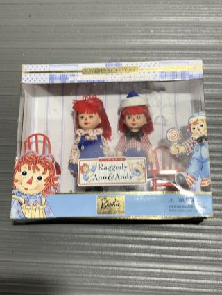 1999 Kelly And Tommy Dolls Dressed As Raggedy Ann & Andy With Chairs