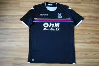 Crystal Palace Football Club Shirt Away Black Jersey 20172018 Macron 3xl Rare