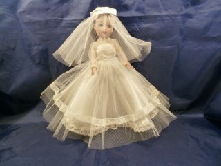 Vintage Vogue Jill 3192 Wedding Gown W/pillbox Veil & Shoes