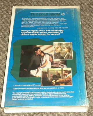 THE COLD ROOM - 1984 Pre Cert RARE Oz Roadshow VHS - Mystery Thriller 2