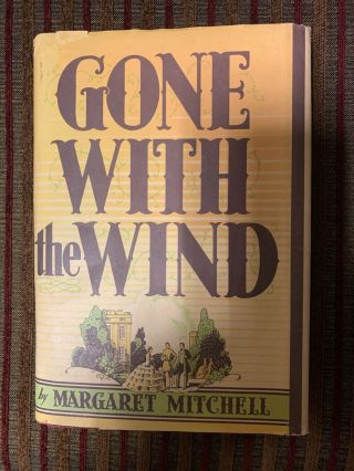 Rare Gone With The Wind Book First Edition 1936 Printing With Dust Jacket Dj 1st