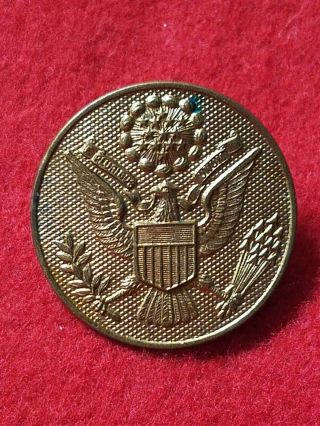 Extremely Rare Vintage Ww1 U.  S.  Army Enlisted Men Gold Tone Hat Badge