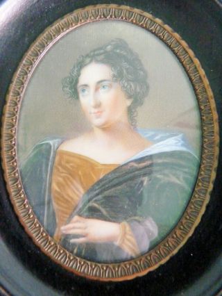 Antique Painting Catherine M Sedgwick American Novelist 1789 - 1867