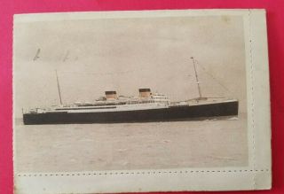 MV BRITANNIC - WHITE STAR LINE Rare 1934 Letter Card 2