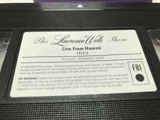2 HTF RARE LAWRENCE WELK SHOW VHS TAPES TV TREASURES & LIVE FROM HAWAII 02 3