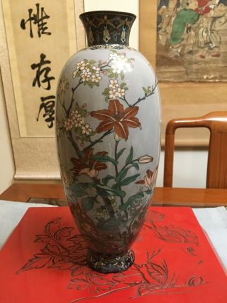 Fine Antique Japanese Cloisonne Vase Meiji