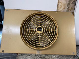 Rare Vintage Vornado Gold Electric Window Fan Exhaust 26” W 16” Tall Metal