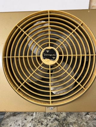 Rare Vintage VORNADO Gold Electric Window Fan Exhaust 26” W 16” Tall Metal 2