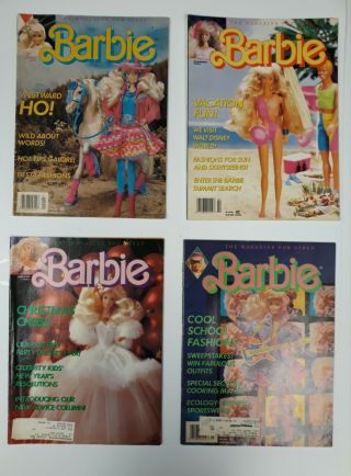 Vintage 1990 Barbie Magazines.  Spring,  Summer,  Fall,  Winter Editions.