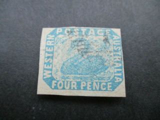 Western Australia Stamps: 4d Blue Imperf - Rare - (j153)