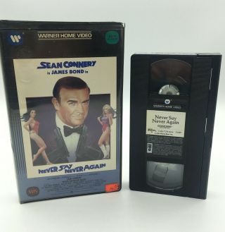 Rare Oop Never Say Never Again James Bond Clamshell Vhs Video 007 Sean Connery
