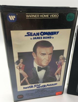 RARE OOP NEVER SAY NEVER AGAIN JAMES BOND CLAMSHELL VHS VIDEO 007 SEAN CONNERY 3