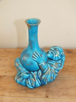 Rare Vase Au Chinois - Manufacture De Bordeaux Vieillard