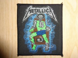 Patch Metallica " Ride The Lightning / Electric Chair " Vintage Rare