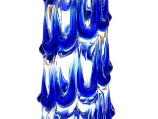 Rare Vintage 20th Century Huge 34cm Murano Art Glass Tall Vase Fratelli Toso 2
