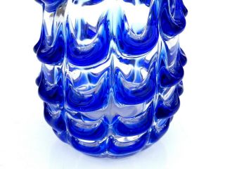 Rare Vintage 20th Century Huge 34cm Murano Art Glass Tall Vase Fratelli Toso 3