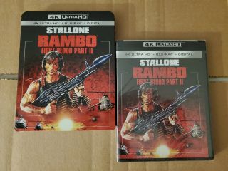 Rambo First Blood Ii: W/rare Slipcover (4k Ultra Hd & Blu - Ray) No Code