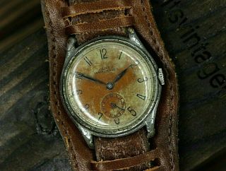 Vintage Mens 1940s Swiss Military Watch Henex Wwii Rare Mechanical 15 Jewels