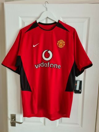Rare Manchester United 2002 - 2004 Mens Medium Home Football Shirt Bnwt