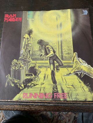 Iron Maiden Vintage Running Vinyl 7” Record Rare