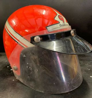Stadium 9 Vintage Motocross Bmx Motorcycle Racing Helmet Rare