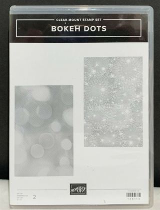 Stampin Up Bokeh Dots Cling Rubber Stamps Set Rare