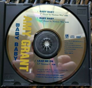 Amy Grant Baby Baby CD Maxi Single Very Good Rare Hard to Find Cover Mixes OOP 3