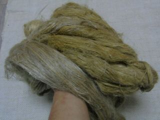 4 Big Skeins Antique Homespun Raw Flax Yarn Total 845g/30oz Storage