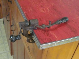 Antique Vtg Cast Iron Hand Tabletop Shotgun Reloading Tool Crimper Primer 12 Ga
