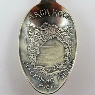 Antique Arch Rock Mackinac Island Michigan George L.  Vose Sterling Silver Spoon
