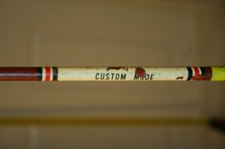 Vintage Salt Water Custom Made Fishing Rod Wood Handle 66 "